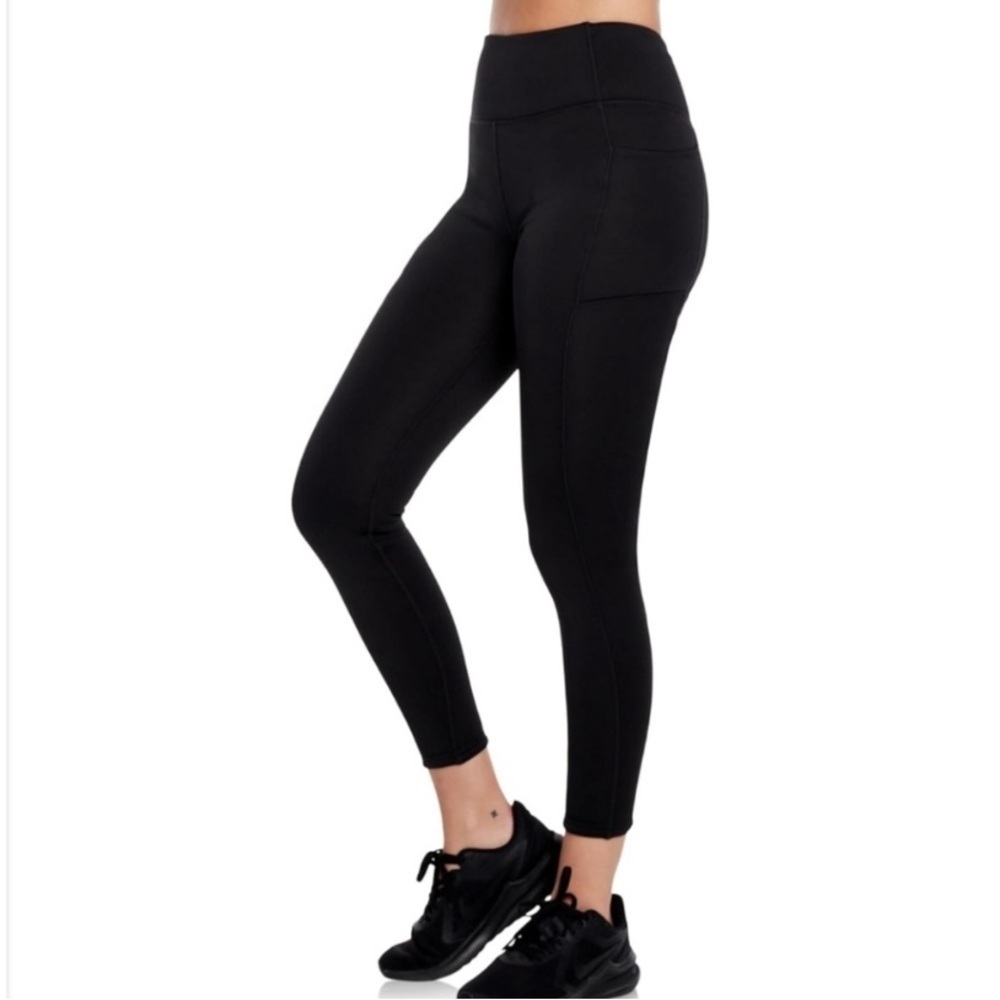 Kyodan Outdoor Women's Black Fleece Lined Stretch Leggings NWT - XS - Picture 4 of 14